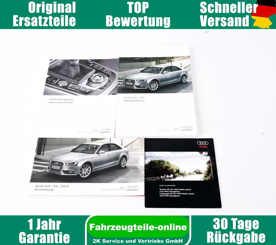 Libro Di Bordo Manuale Istruzioni CD Audio MMI Audi A4 8K B8 - Immagine 4 di 4