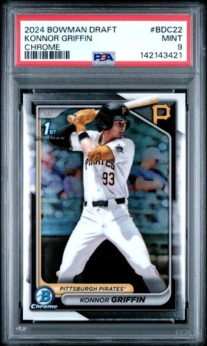 2024 Bowman Draft Konnor Griffin  Chrome 1st Pittsburgh Pirates PSA 9