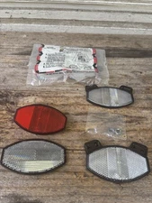 Vintage Bike Reflector Kit-Wheel Reflectors, Front Rear Old School BMX Road Tour