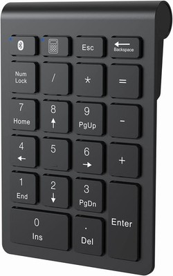 cimetech Kabelloser Ziffernblock, 2.4G Tragbarer Ergonomischer Mini Numpad mit USB