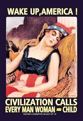 Wake Up, America! James Montgomery Flagg Poster Print