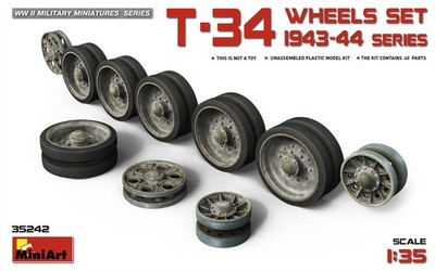 1:35 Miniart T-34 Wheels Set 1943-44 Series Kit MIN35242 MMC