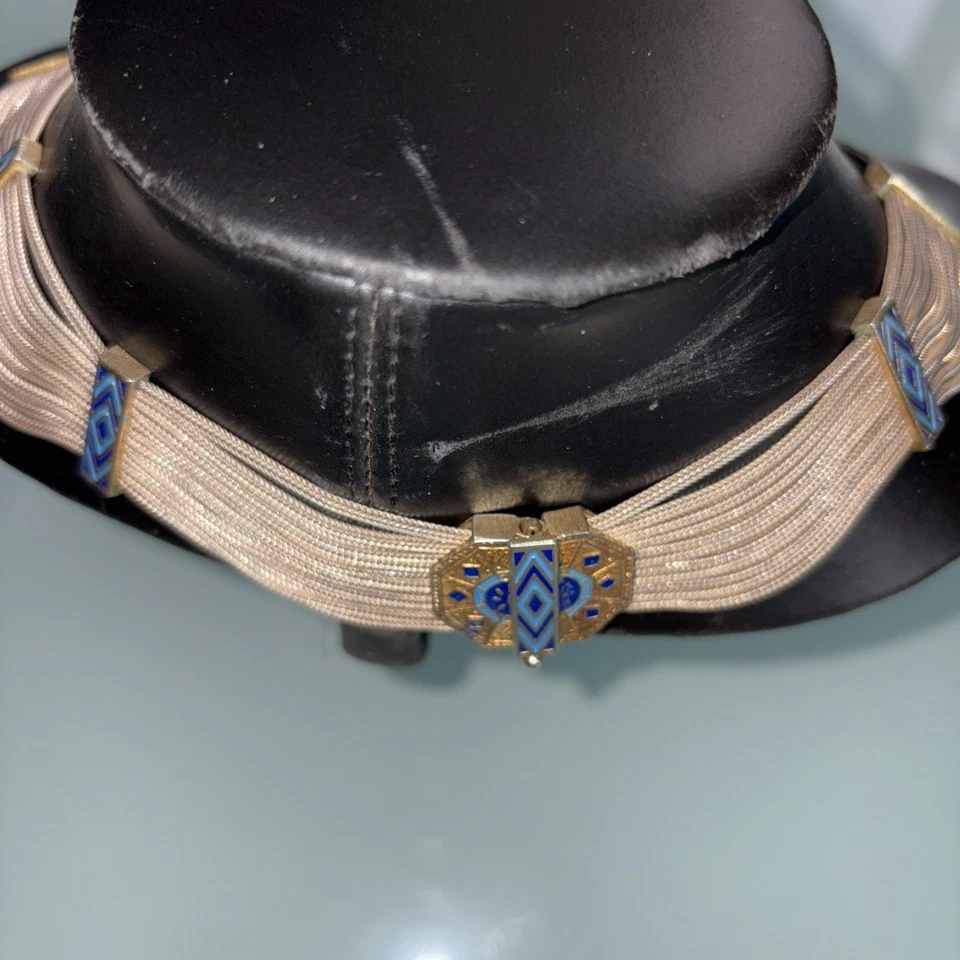 Collana vintage argento sterling 925 collier dorato smalto MANIFATTURA TURCA - Immagine 2 di 4