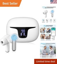 150 Languages Translation Earbuds with Bluetooth 10Hr Battery Life Smart Audio