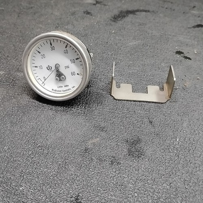#ad McDaniel Controls Little John 60psi 2quot; Fluid Gauge Pressure Gauge amp; Bracket $12.00