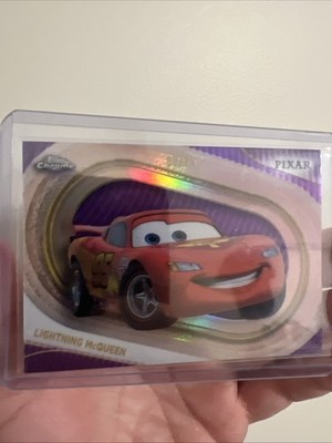 2025 Topps Chrome Disney Lightning McQueen #50 Purple Wave /75