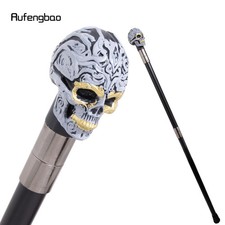 Yellow Resin Gear  Skull Head Walking Cane Fashion Cane Decorative Cane