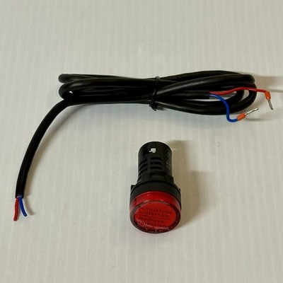 New AC/DC 24V 22mm Red LED Indicator Lamp Signal Light AD22-22DS With Cable