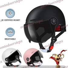 Motorcycle Helmet for Men Women Classic Retro Scooter Half Helmet Ultralight