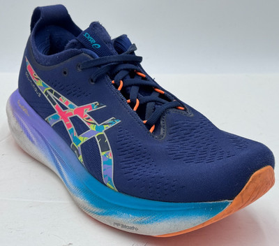 Asics Gel-Nimbus 25 Lite-Show Women's Sneakers 10 Blue Running Shoes 1012B438