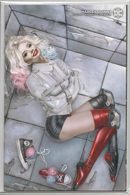 HARLEY QUINN #1 NATALI SANDERS EXCLUSIVE MINIMAL TRADE HUGHES HOMAGE VARIANT NM+