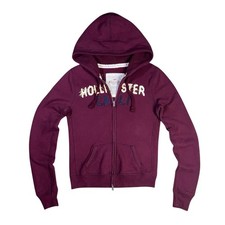 Vintage Y2K Hollister Full Zip Loho Hoodie - M