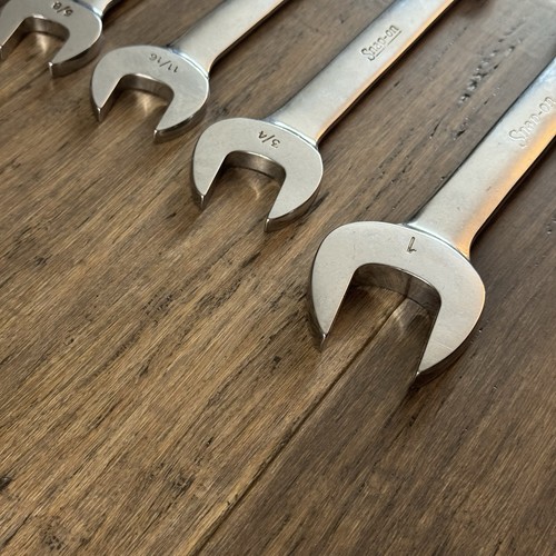 Snap On Tools USA OEX 8pc SAE 5/16–1" Short Stubby Combination Wrench Set Mixed - Picture 5 of 18