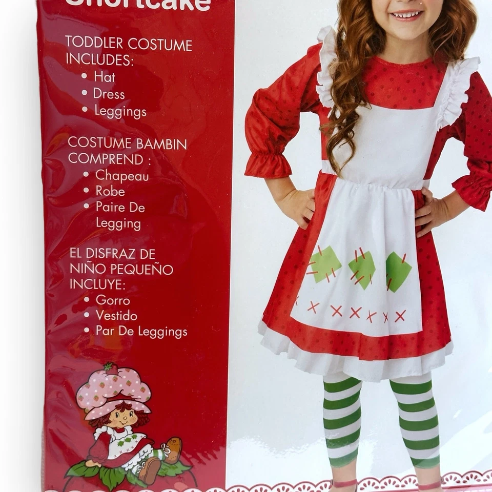 Fresa Pastel Corto Halloween Disfraz Vestido Sombrero Leggings Niño Pequeño 2T Nuevo LINDO Foto 4 de 4