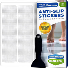 Anti Slip Shower Stickers 24 PCS, Invisible Non-Slip Shower Strips for Adults, P