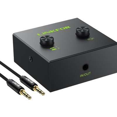 3.5mm Stereo Audio Switcher 21-In 12-Out Umschalter für Kopfhörer Lautsprecher
