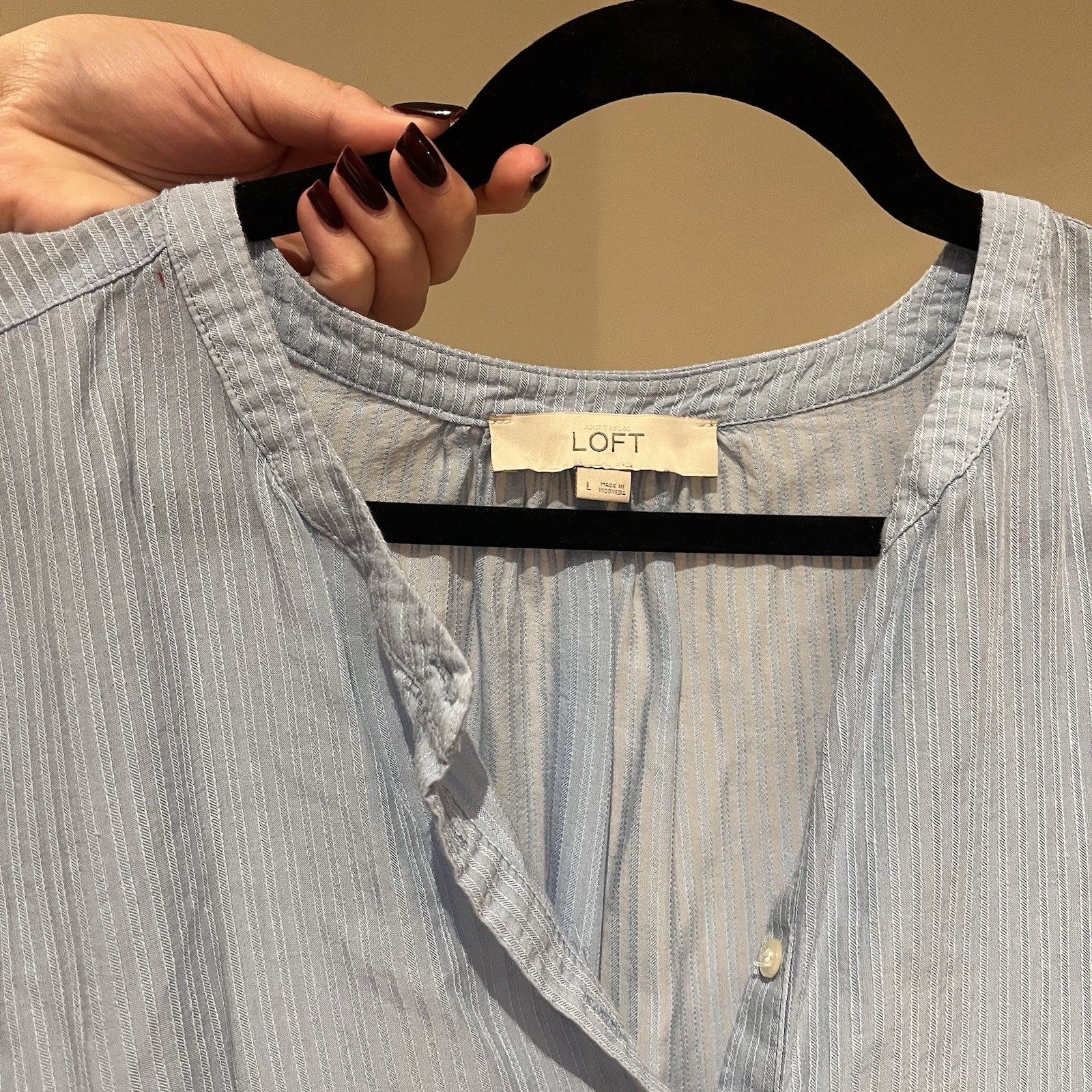 LOFT Light Blue Button Up Blouse - image 2