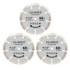 3Pack 4-1/2-Inch 60-Grit Diamond Compact Circular Saw Blade 