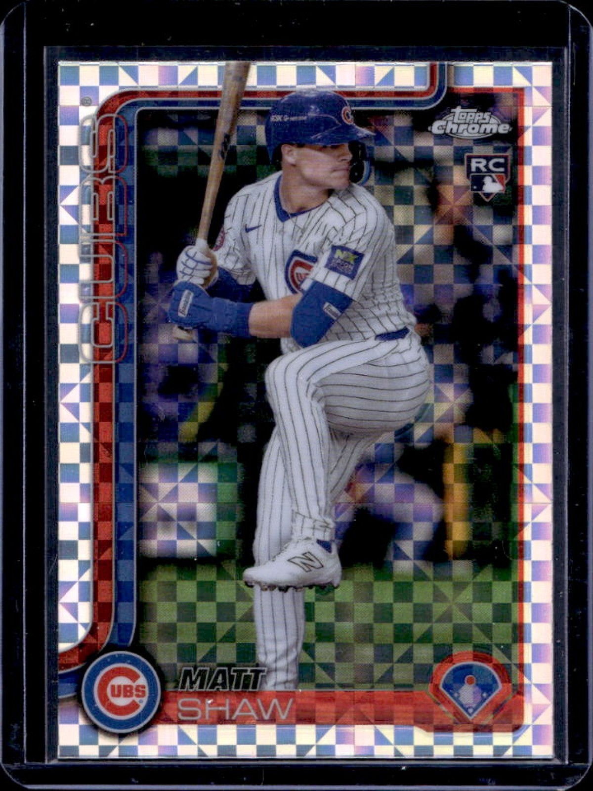 2025 Topps Chrome Matt Shaw RC X-Fractor Rookie #219 Cubs