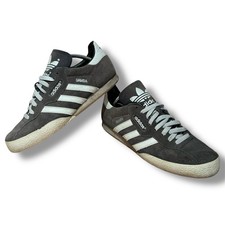 Adidas Samba Grey Suede Trainers UK 9.5 Classic Retro Casual Shoes Terraces (27