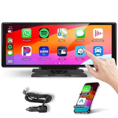 Podofo IPS Screen Wireless Carplay AndroidAuto Portable Smart Player With Voice