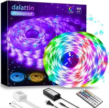 dalattin Waterproof Led Lights Outdoor 32.8FT(Waterproof), Multicolor 