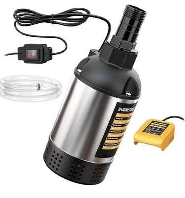 Ecarke Cordless Submersible Water Pump Compatible with Dewalt 20V Battery