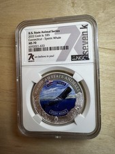 2022 Cook Islands $5 Connecticut Sperm Whale NGC MS 70 Coin