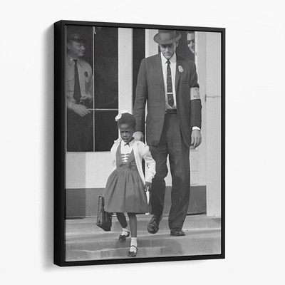 Ruby Bridges Walks To School - Civil Rights 1960s Canvas Print Wall Art