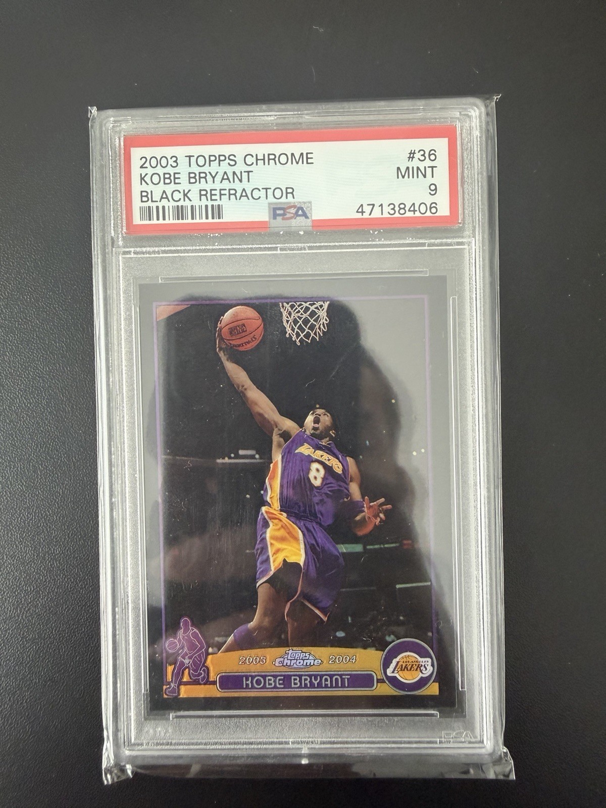 2003-04 Topps Chrome - Kobe Bryant #36 Black Refractor 150/500