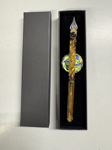 WANCHER Kunisaki - Glas Dip Stift und Stift Kissen Set - Herbst Ginkgo Orange Gold