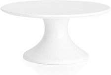 White Porcelain 8 Inch Pedestal Cake Dessert Stand Wedding Holiday Cupcake New