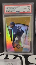1997 PINNACLE CERTIFIED MIRROR GOLD KEN GRIFFEY JR #53 PSA8 