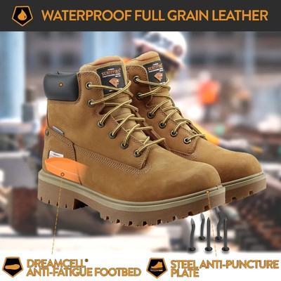 Herman Survivors Driller Men’s Boots!  Waterproof Steel toed! Size 9.5!  NEW! Herman Survivors Men main image 2
