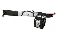 Deluxe Two-Piece Ski Boot Bag Combo Silver/Blk