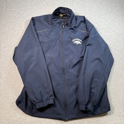Nevada Wolfpack CORE 365 Mens M Vented Blue Windbreaker Embroidered