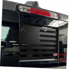 Rear Window American Flag Decal, American Flag Decals Stickers, Auto Black