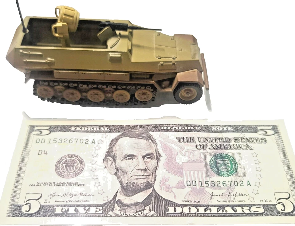 Vintage Hannomag with Searchlight, German Army WWII 1/50 scale Diecast by Solido - Image 2 of 4