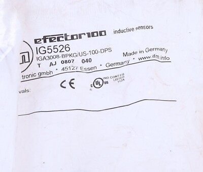 IFM IG5526 IGA3008-BPKG/US-100-DPS NEW