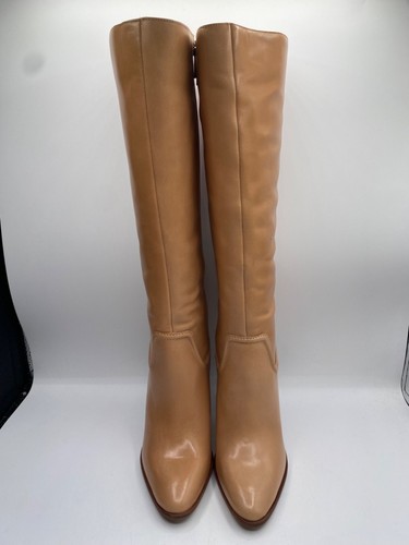 Vince Camuto Women's Kaleeca Knee High Boots - Warm Caramel Suede With Braided Detail & Block Heel, Size 7