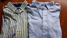 set of 2 Chaps Men's Wrinkle Free Classic Button Down Shirt size 17-17 1/2 36/37