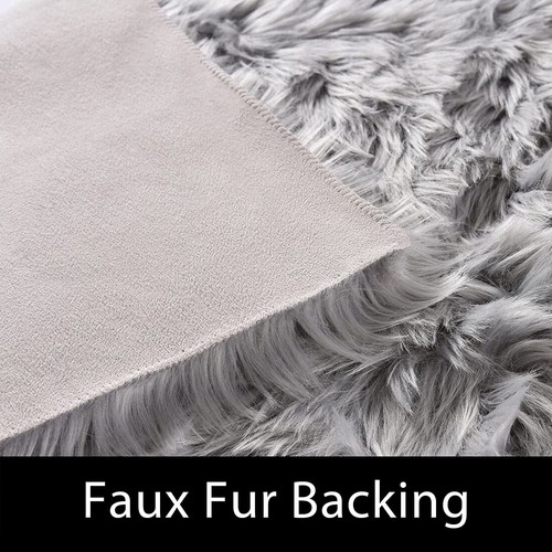 Latepis Faux Fur Sheepskin Area Rugs Soft Shaggy Carpet for Living Room Bedroom - Picture 161 of 219