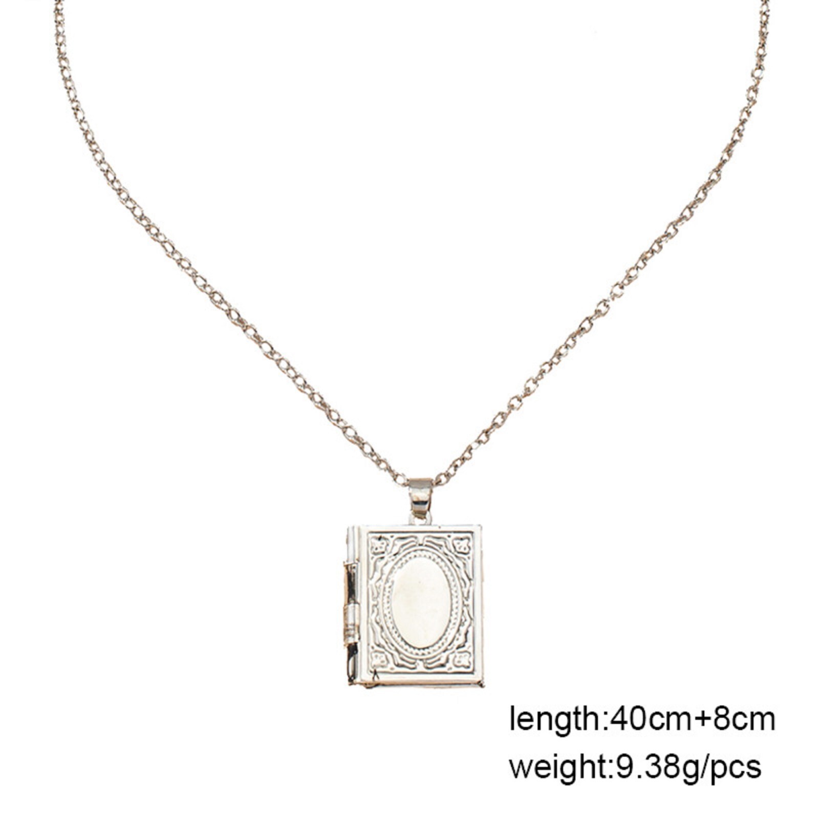 Silver Book locket Picture Necklace . Vintage Locket NH193 NH194 eBay