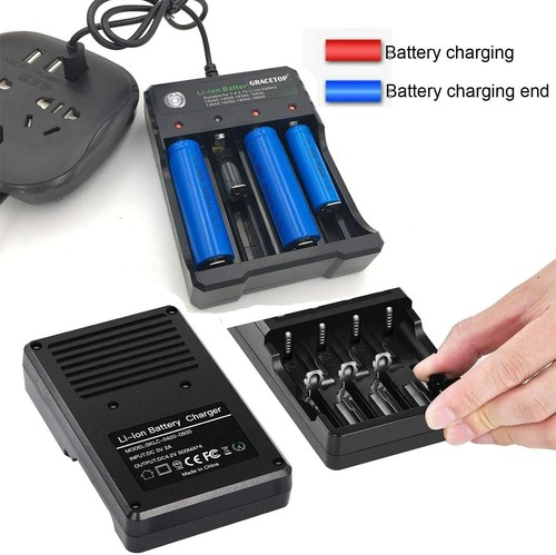 USB Smart Battery Charger 4 Slots 3.7V Li-ion Rechargeable Battery AA AAA Nimh B - Picture 7 of 8