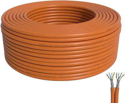 70m CAT.7 Verlegekabel duplex orange Gigabit 10Gbit 1000Mhz Netzwerkkabel Cat7