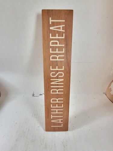 Hearth & Hand With Magnolia Wooden Lather Rinse Repeat Decor Sign.. New - Picture 3 of 9