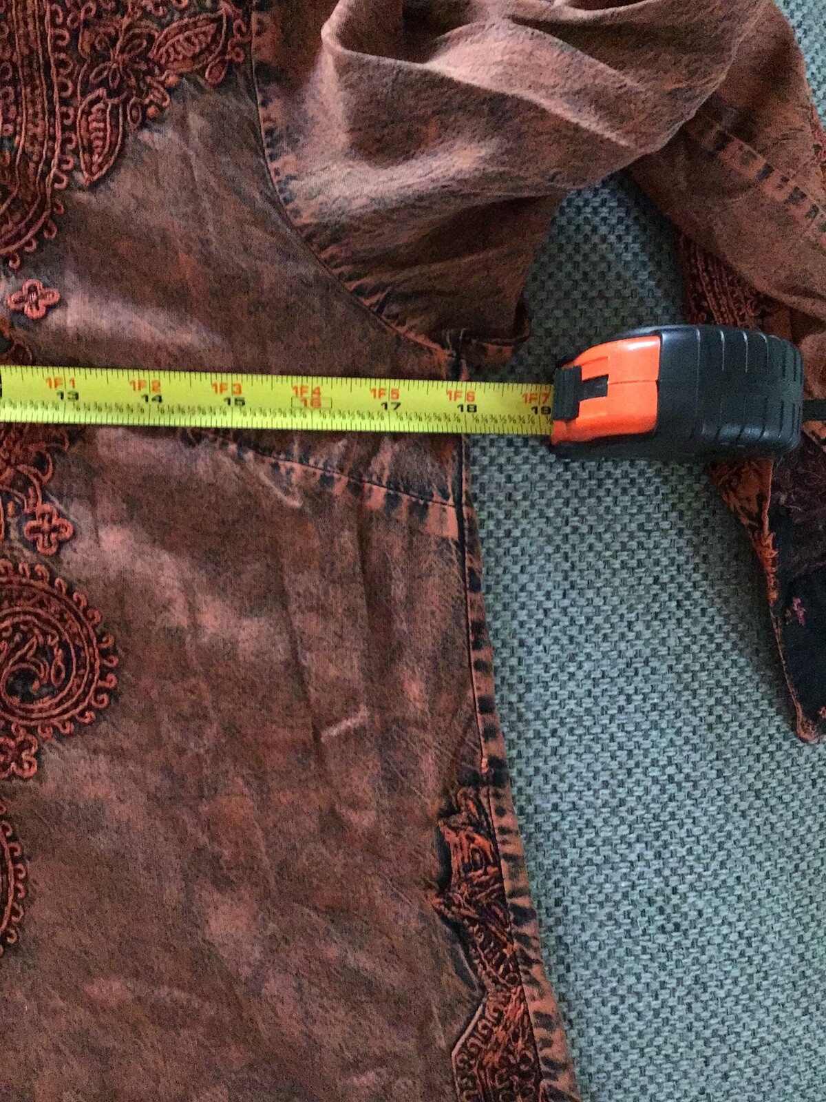 Soft Surroundings XS Button Down Roll  Blouse Bur… - image 4