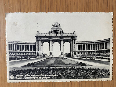 1949 Brussells B&W Arcade Monumentale du Cinqantenaire Sent to US Embassy Moscow