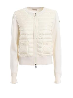 【送料&関税込】Moncler White Down Cardigan off-white-padded-wool-and-