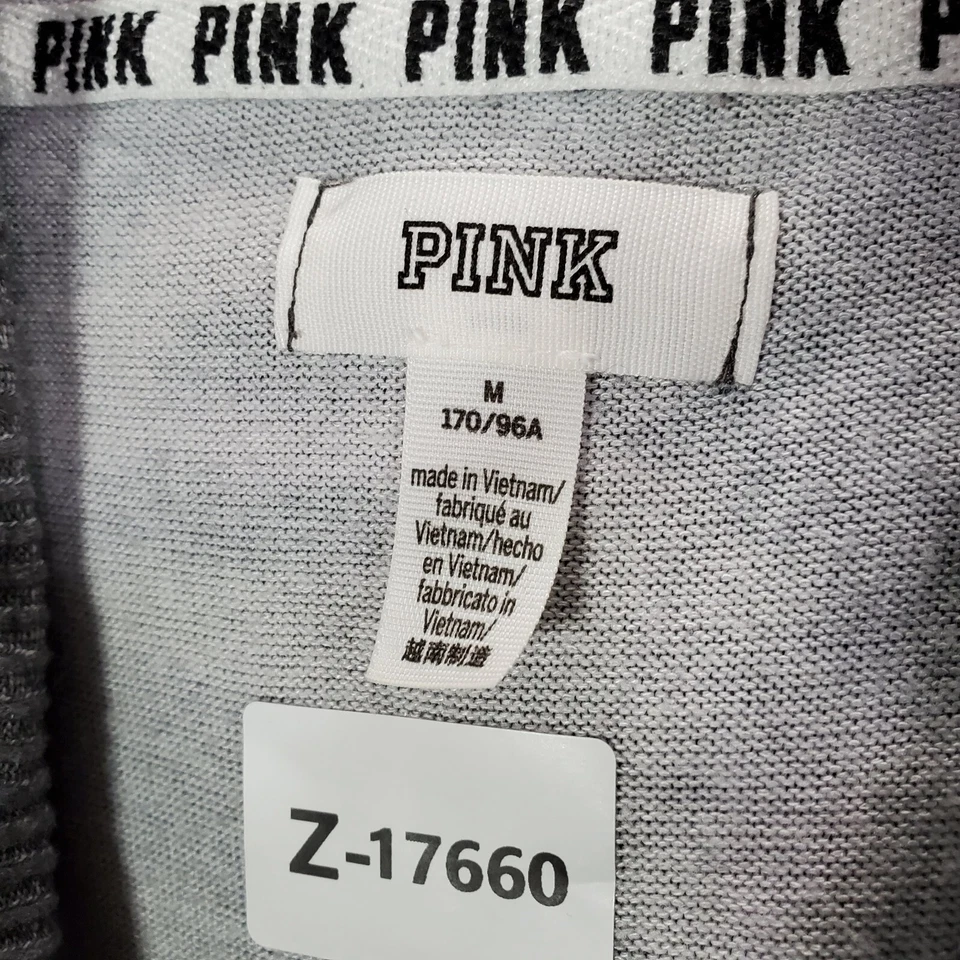 Victoria Secret ROSA Mujer Sudadera Mediana Gris Camuflada Túnica Con Capucha Foto 2 de 4